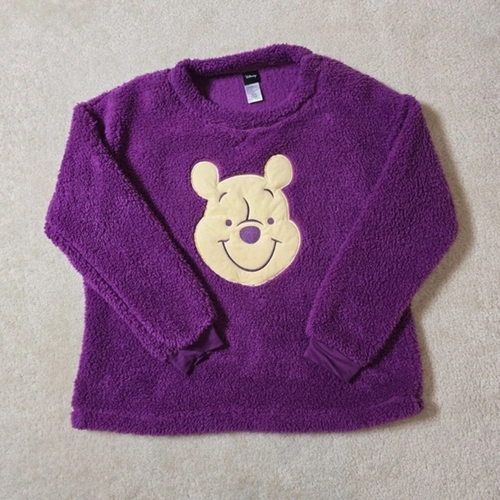 Disney Winnie the Pooh Plush Sleepwear Top Purple‎ Size S NWT - Picture 3 of 7